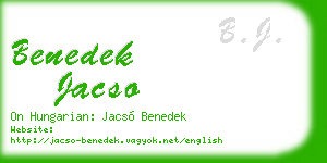 benedek jacso business card