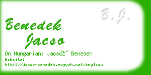 benedek jacso business card